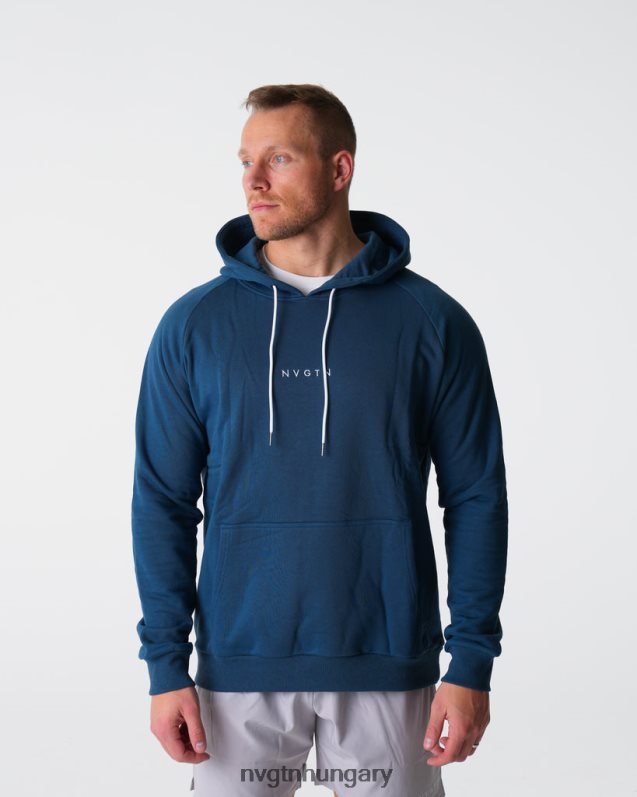 férfiak felsők B8T0BH789 NVGTN haditengerészet nappali kapucnis pulcsi