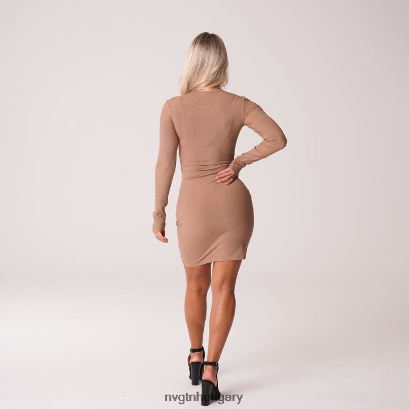 nők életmód B8T0BH723 NVGTN mohaachát könnyű daze bordás midi ruha