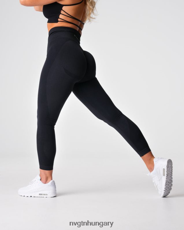nők fitnesz B8T0BH487 NVGTN fekete contour 2.0 varrat nélküli leggings