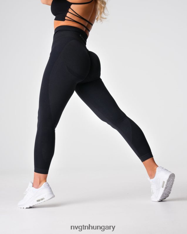 nők fitnesz B8T0BH487 NVGTN fekete contour 2.0 varrat nélküli leggings