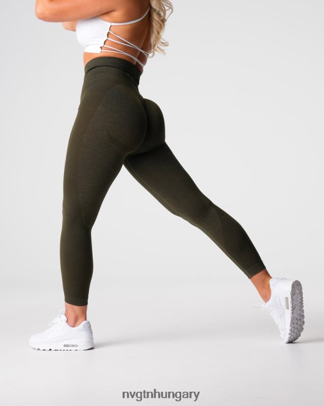 nők fitnesz B8T0BH492 NVGTN olajbogyó contour 2.0 varrat nélküli leggings