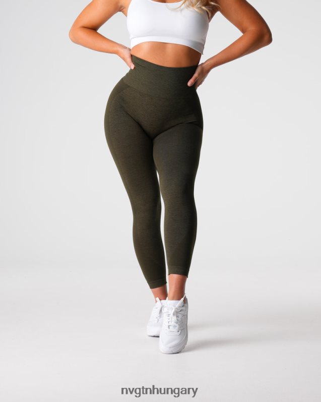 nők fitnesz B8T0BH492 NVGTN olajbogyó contour 2.0 varrat nélküli leggings