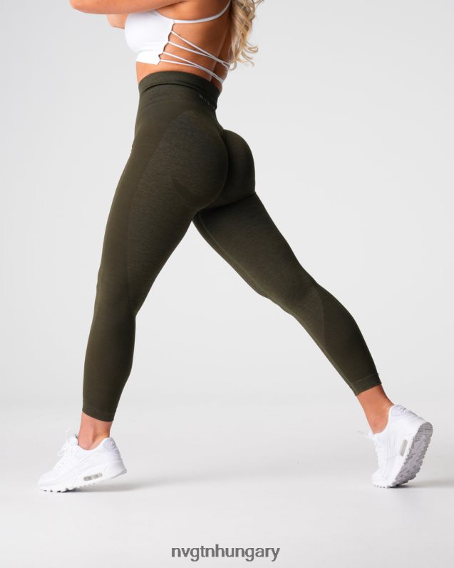 nők fitnesz B8T0BH492 NVGTN olajbogyó contour 2.0 varrat nélküli leggings