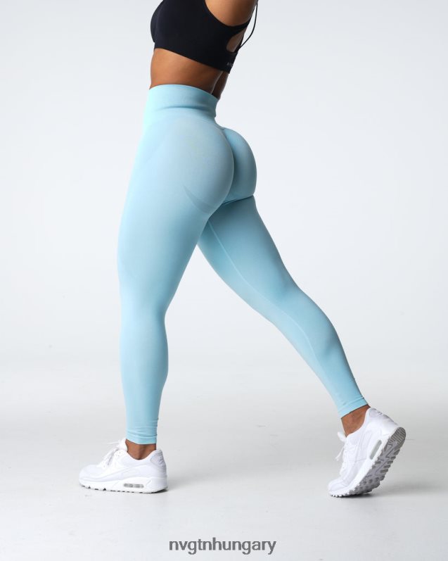 nők fitnesz B8T0BH494 NVGTN pasztell kék kontúr varrat nélküli leggings