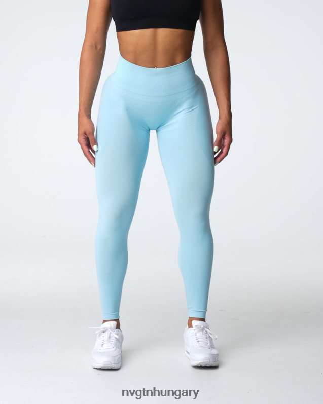 nők fitnesz B8T0BH494 NVGTN pasztell kék kontúr varrat nélküli leggings