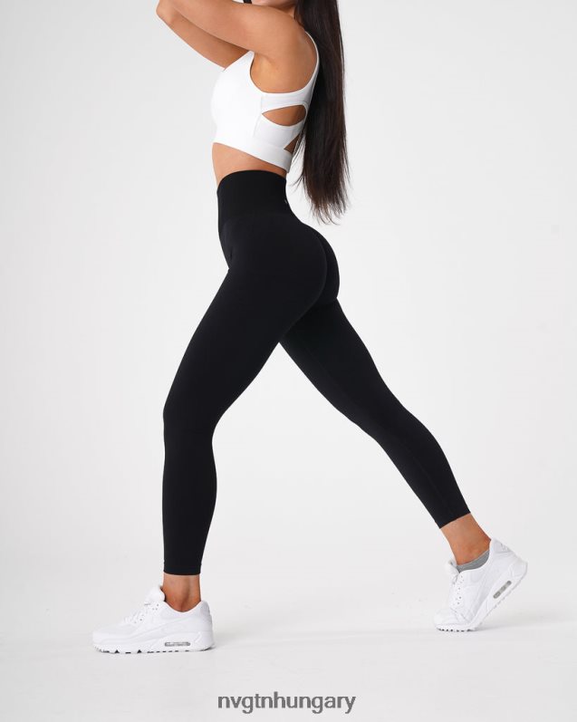 nők fitnesz B8T0BH495 NVGTN fekete tömör varrat nélküli leggings