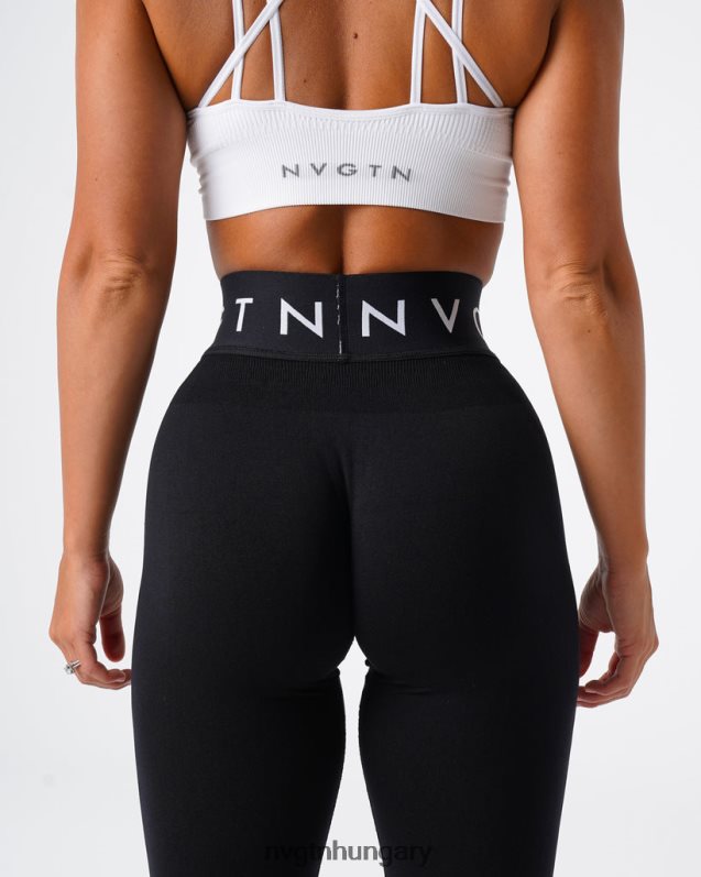 nők fitnesz B8T0BH496 NVGTN fekete varrat nélküli sport leggings