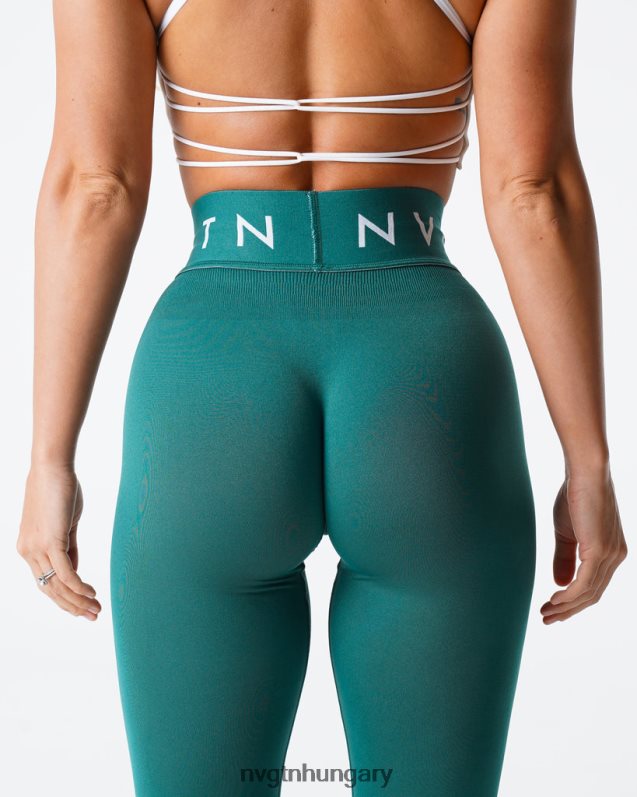 nők fitnesz B8T0BH497 NVGTN smaragd varrat nélküli sport leggings
