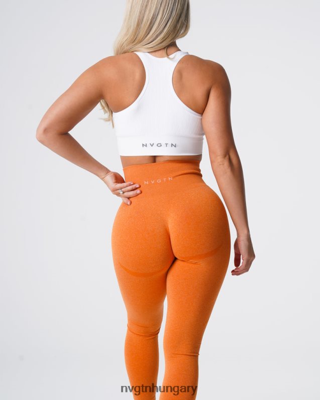 nők fitnesz B8T0BH517 NVGTN égetett narancs kontúr varrat nélküli leggings