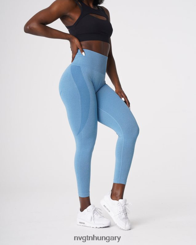 nők fitnesz B8T0BH519 NVGTN égszínkék kontúr varrat nélküli leggings