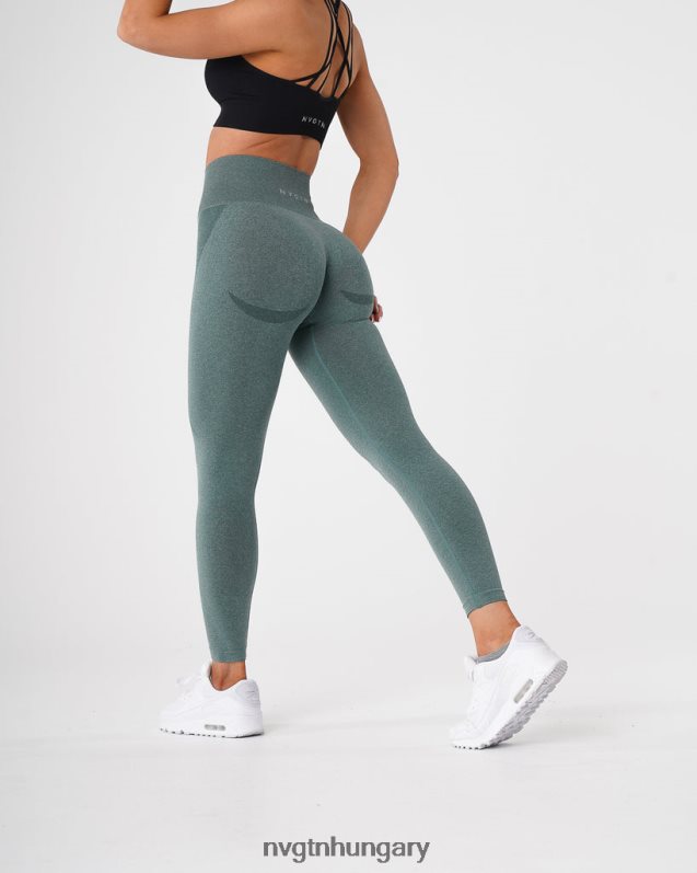 nők fitnesz B8T0BH524 NVGTN erdő zöld kontúr varrat nélküli leggings