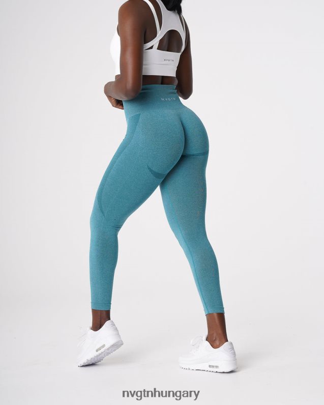 nők fitnesz B8T0BH534 NVGTN a zöldeskék kontúr varrat nélküli leggings