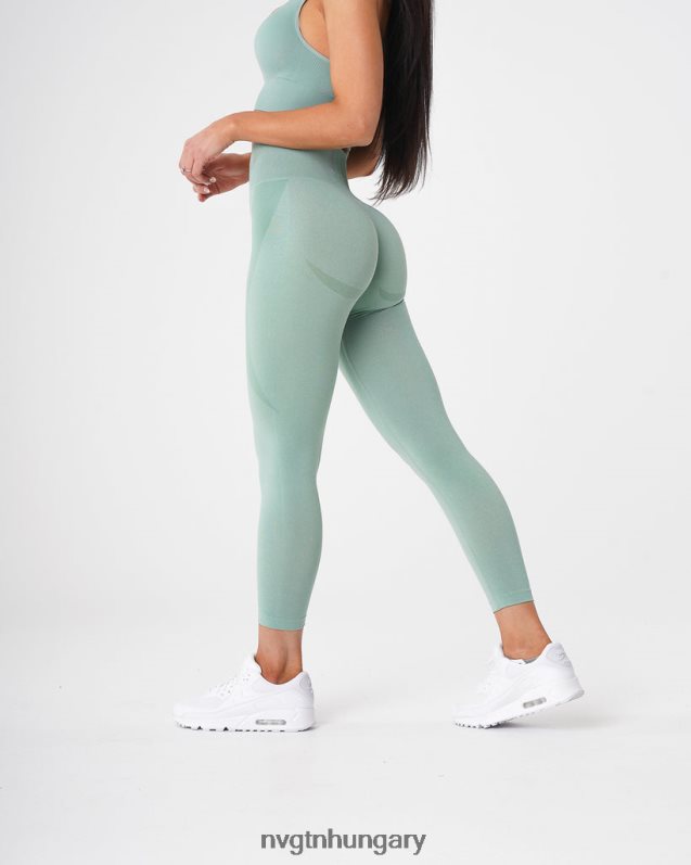 nők fitnesz B8T0BH536 NVGTN zsályaszínű kontúr varrat nélküli leggings