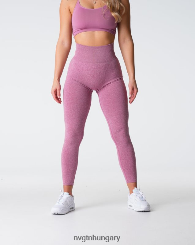nők fitnesz B8T0BH539 NVGTN pasztell rózsaszín scrunch varrat nélküli leggings