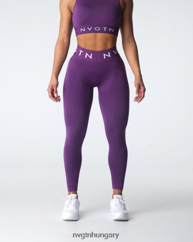 nők fitnesz B8T0BH542 NVGTN ametiszt varrat nélküli sport leggings