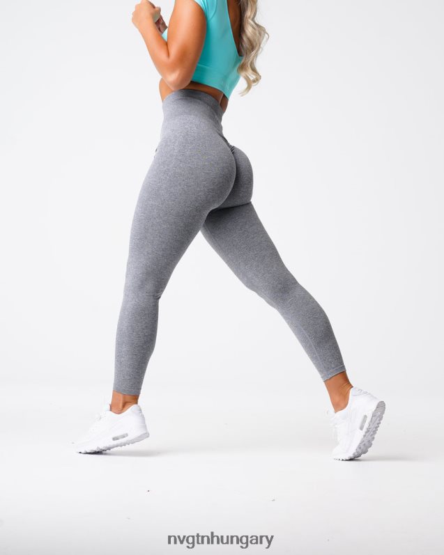 nők fitnesz B8T0BH560 NVGTN szürke scrunch varrat nélküli leggings