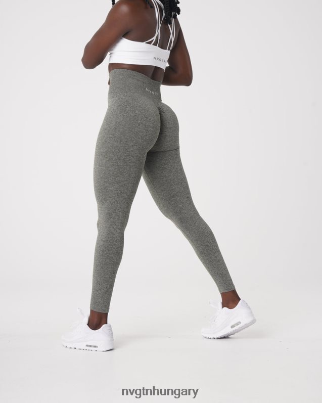 nők fitnesz B8T0BH561 NVGTN khaki zöld scrunch varrat nélküli leggings
