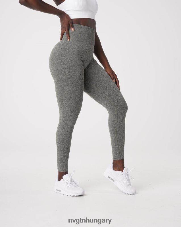 nők fitnesz B8T0BH561 NVGTN khaki zöld scrunch varrat nélküli leggings