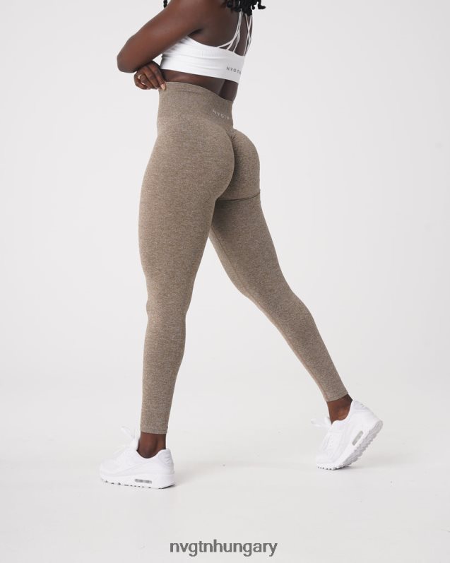nők fitnesz B8T0BH562 NVGTN mohaachát scrunch varrat nélküli leggings