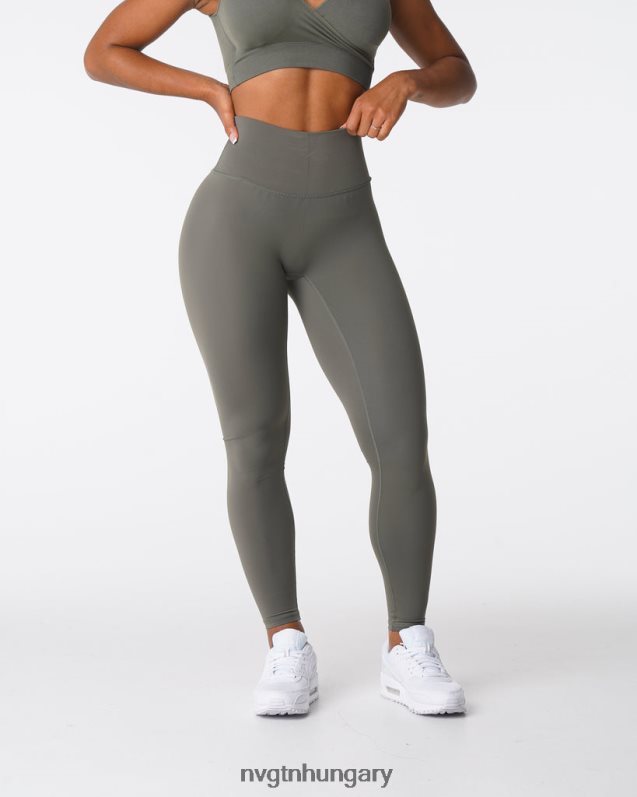 nők fitnesz B8T0BH567 NVGTN khaki zöld signature 2.0 leggings