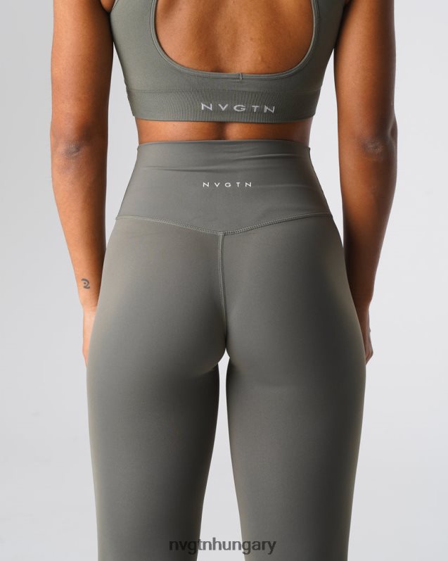 nők fitnesz B8T0BH567 NVGTN khaki zöld signature 2.0 leggings