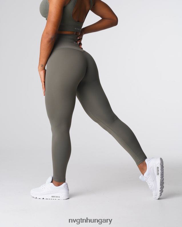 nők fitnesz B8T0BH567 NVGTN khaki zöld signature 2.0 leggings