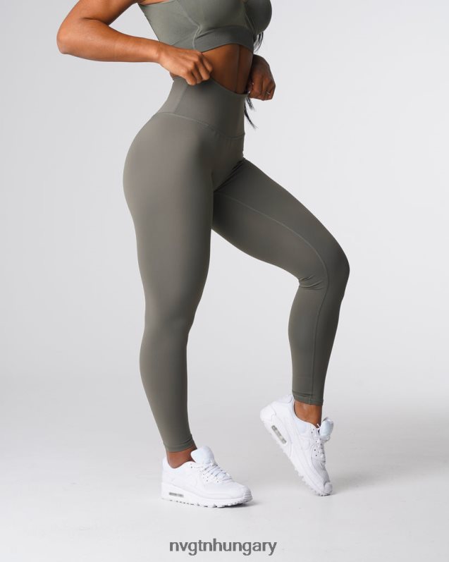 nők fitnesz B8T0BH567 NVGTN khaki zöld signature 2.0 leggings