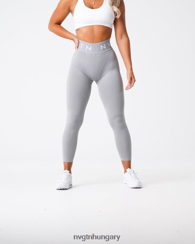 nők fitnesz B8T0BH569 NVGTN világos szürke varrat nélküli sport leggings