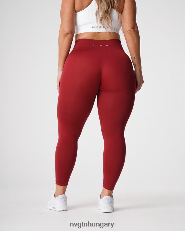 nők fitnesz B8T0BH574 NVGTN kármin- tömör varrat nélküli leggings