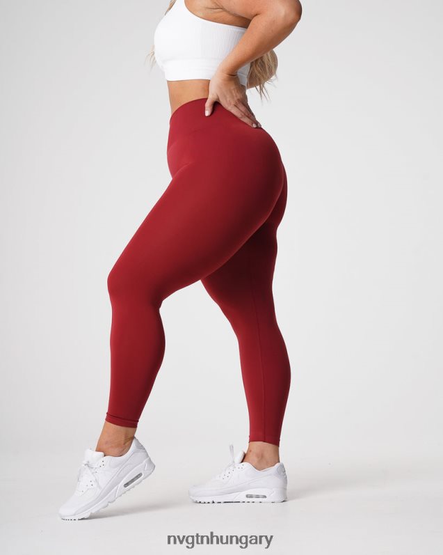 nők fitnesz B8T0BH574 NVGTN kármin- tömör varrat nélküli leggings
