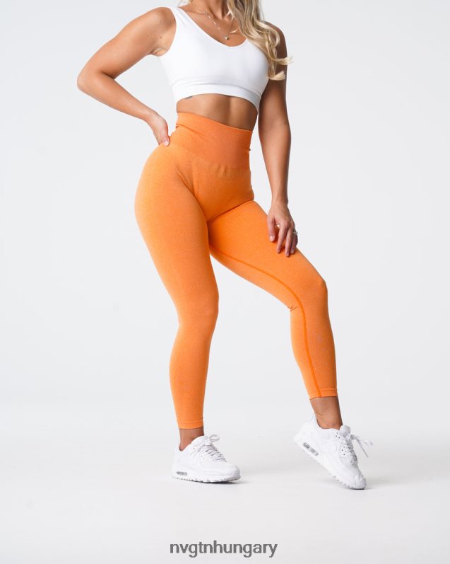 nők fitnesz B8T0BH598 NVGTN naplemente narancs nv varrat nélküli leggings