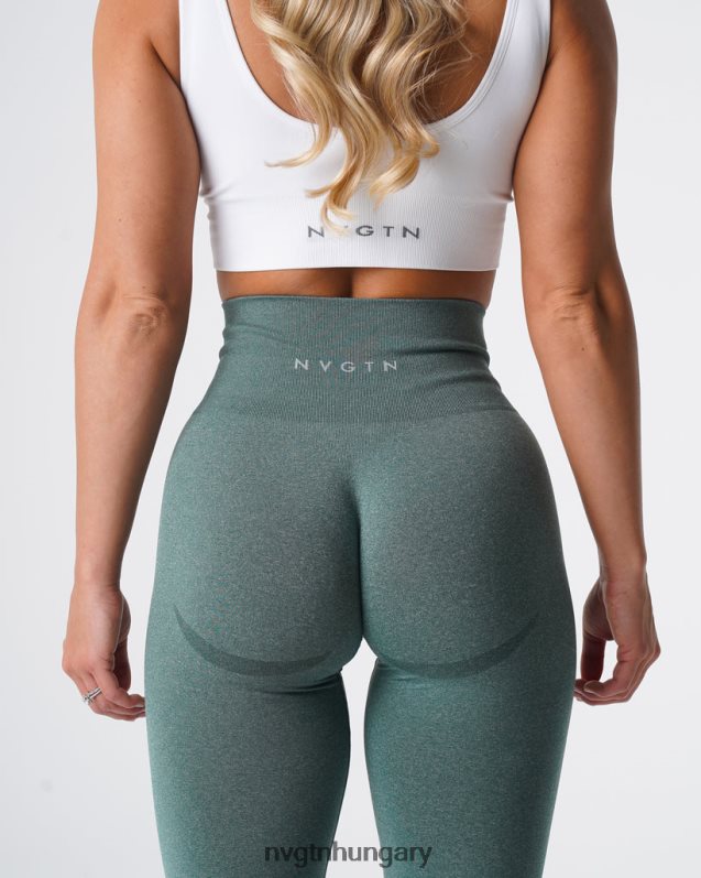 nők fitnesz B8T0BH613 NVGTN erdő zöld görbe varrat nélküli leggings
