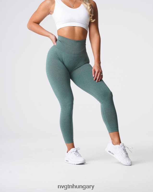 nők fitnesz B8T0BH613 NVGTN erdő zöld görbe varrat nélküli leggings