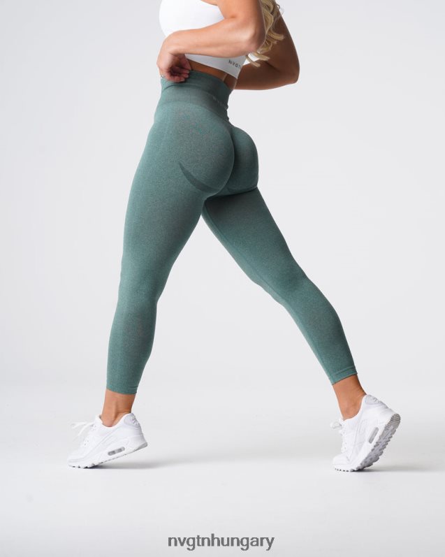 nők fitnesz B8T0BH613 NVGTN erdő zöld görbe varrat nélküli leggings