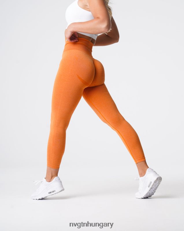 nők fitnesz B8T0BH614 NVGTN égetett narancs görbe varrat nélküli leggings