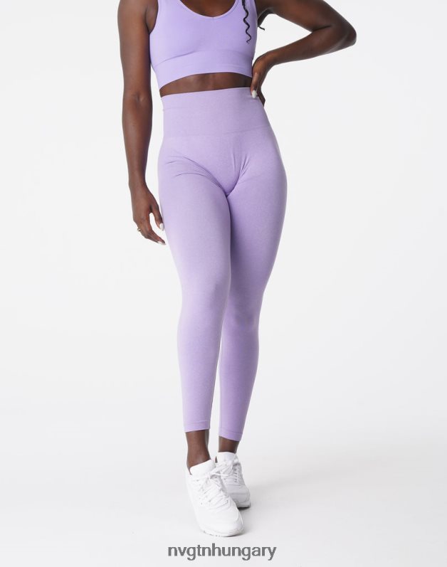 nők fitnesz B8T0BH615 NVGTN halványlila görbe varrat nélküli leggings