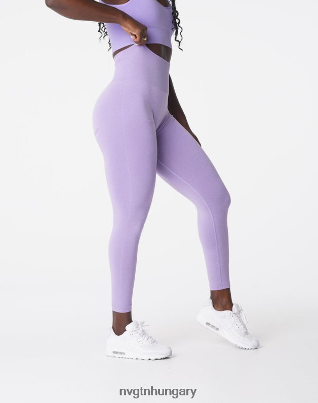 nők fitnesz B8T0BH615 NVGTN halványlila görbe varrat nélküli leggings