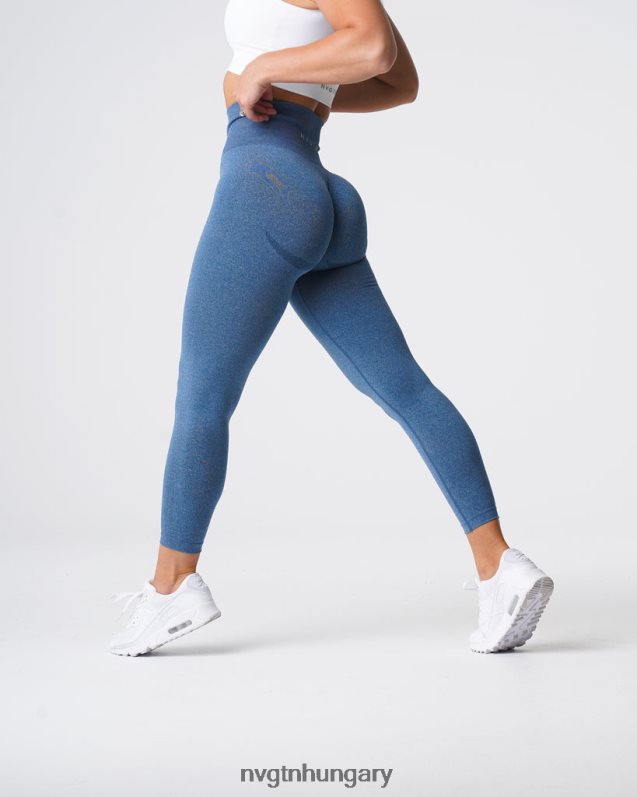 nők fitnesz B8T0BH619 NVGTN palakék görbe varrat nélküli leggings
