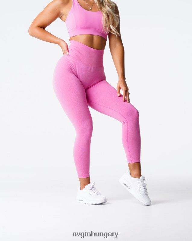 nők fitnesz B8T0BH627 NVGTN rágógumi rózsaszín görbe varrat nélküli leggings