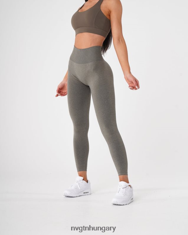 nők fitnesz B8T0BH628 NVGTN khaki zöld görbe varrat nélküli leggings