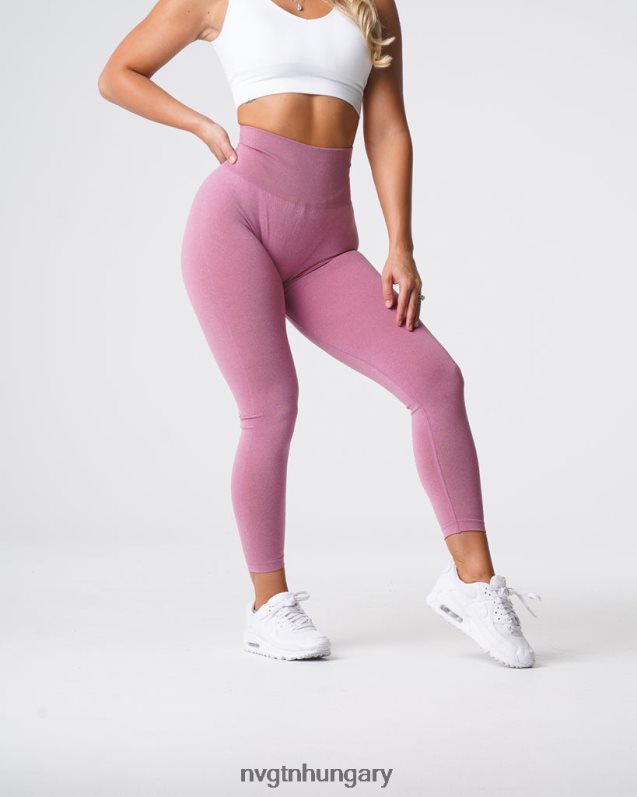 nők fitnesz B8T0BH629 NVGTN pasztell rózsaszín görbe varrat nélküli leggings