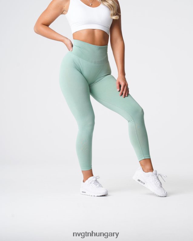 nők fitnesz B8T0BH631 NVGTN zsályaszínű görbe varrat nélküli leggings