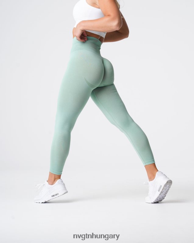 nők fitnesz B8T0BH631 NVGTN zsályaszínű görbe varrat nélküli leggings