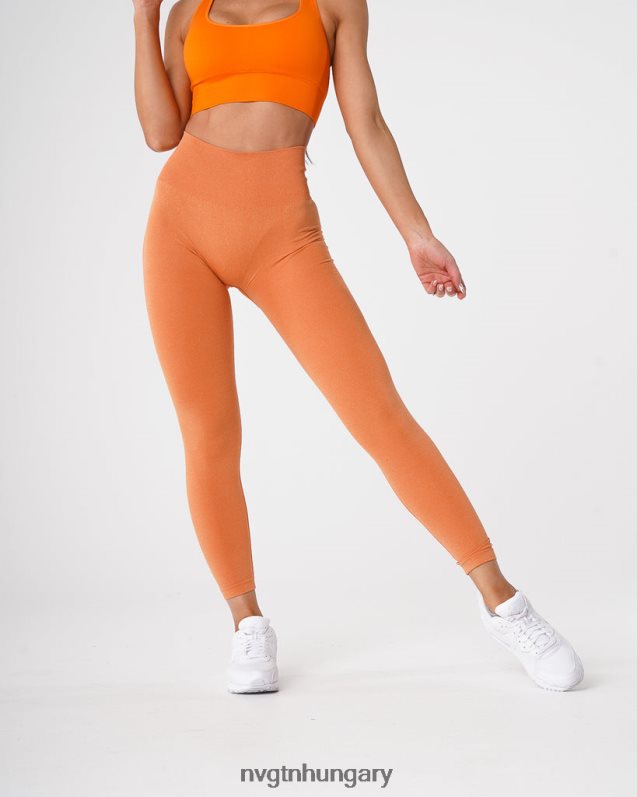 nők fitnesz B8T0BH640 NVGTN naplemente narancs görbe varrat nélküli leggings