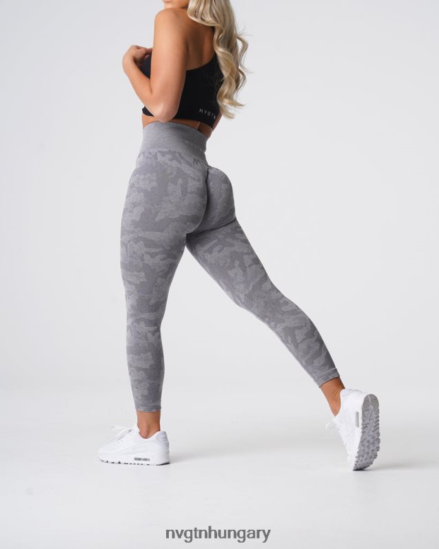 nők fitnesz B8T0BH657 NVGTN szürke Camo varrat nélküli leggings