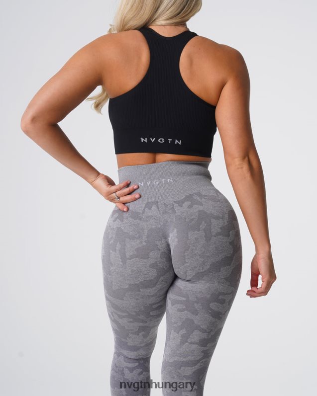 nők fitnesz B8T0BH657 NVGTN szürke Camo varrat nélküli leggings