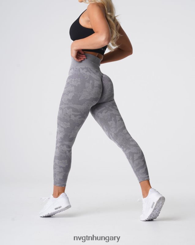 nők fitnesz B8T0BH657 NVGTN szürke Camo varrat nélküli leggings