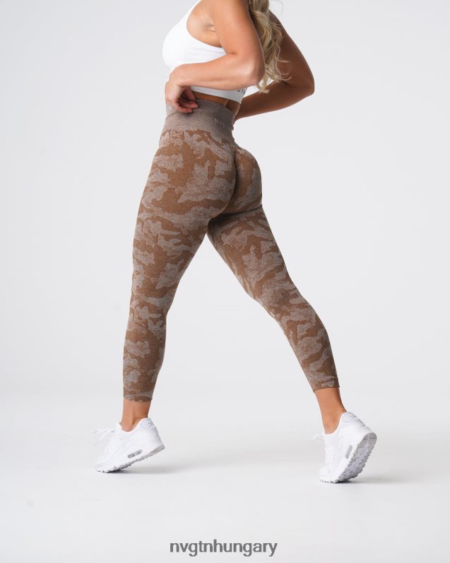 nők fitnesz B8T0BH661 NVGTN mohaachát Camo varrat nélküli leggings