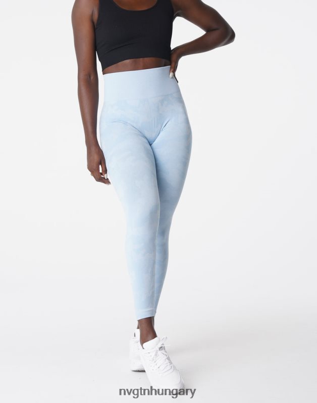 nők fitnesz B8T0BH663 NVGTN jégkék Camo varrat nélküli leggings