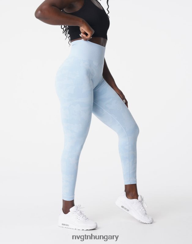 nők fitnesz B8T0BH663 NVGTN jégkék Camo varrat nélküli leggings